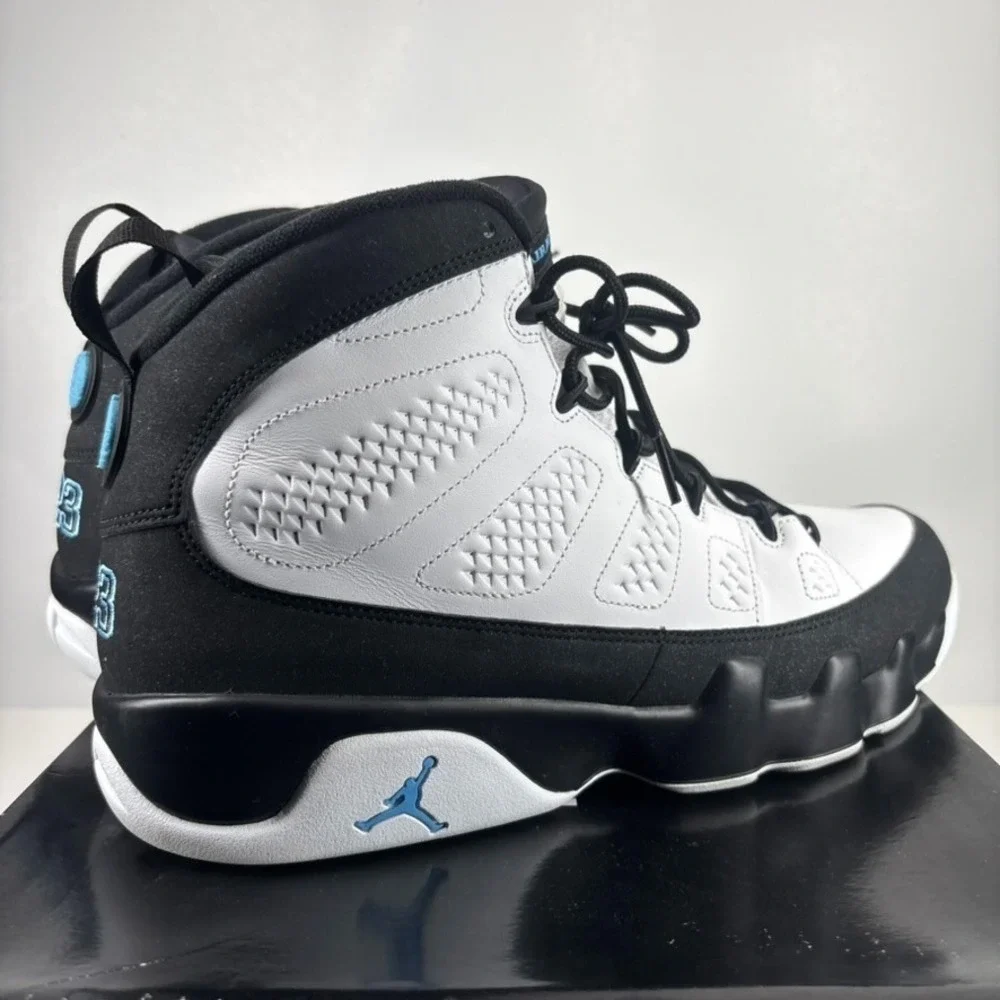Nike Air Jordan 9 Retro University Blue Men's 13 White/Black Sneakers CT8019-140